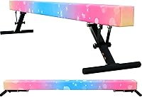 Vista 12 de Barra de equilibrio ajustable para niños, viga de gimnasia de 2.4 m con patas antideslizantes, viga de piso alto y bajo para todos los niveles