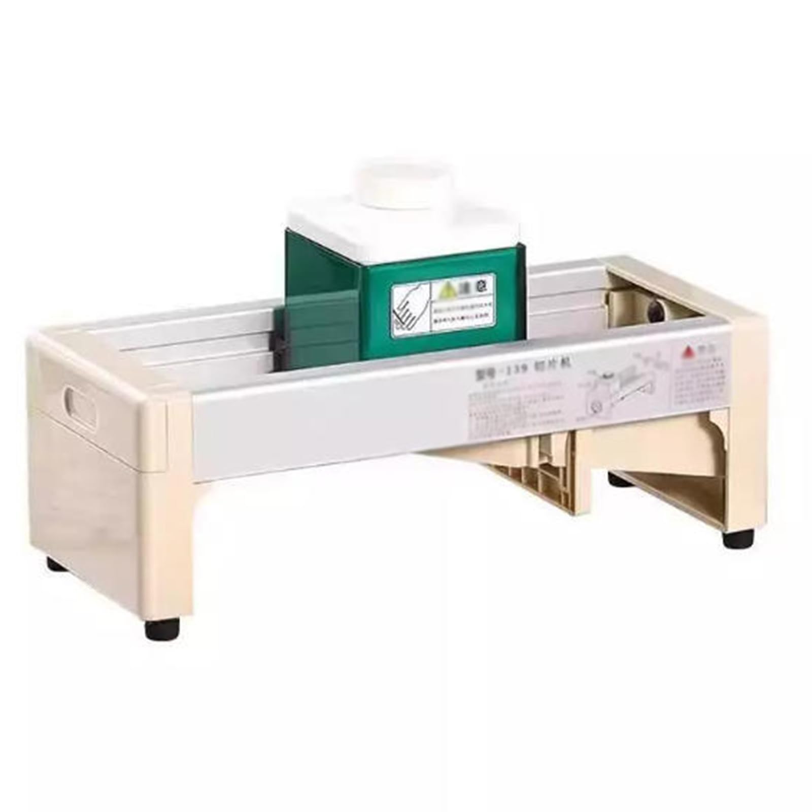Cortador de ajo manual, cortador de verduras con hoja en forma de V, grosor ajustable de 1 a 15 mm para dientes de ajo frescos y verduras, herramienta de cocina fácil de usar