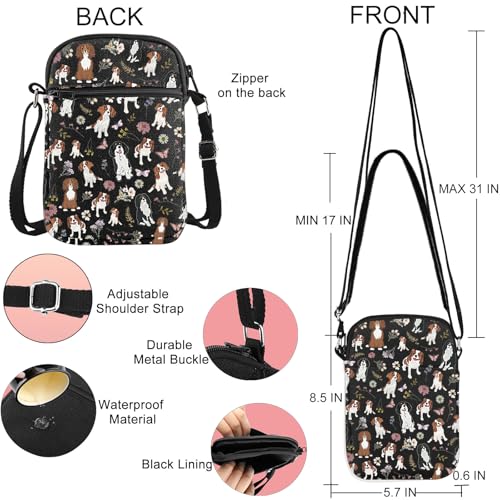 G2TUP Cavalier King Charles Spaniel Crossbody Bag Cavalier King Dog Mom Gifts Cavalier King Charles Shoulder Bag2