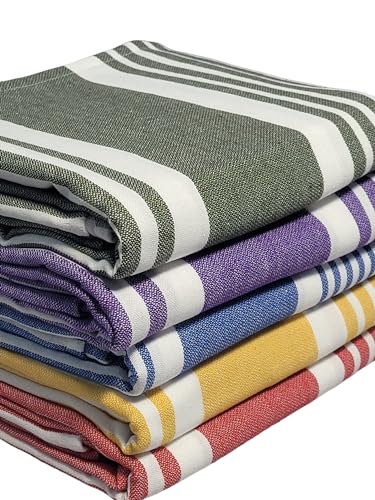 Image of Yaanthiv's Premium Bath Towels, Pack of 5 Cotton Towel Combo (Standard, 5), 300 GSM, 78 CM X 154 CM, Washable and Quick Dry Towels /Washable, Light Weight, Fast Absorbing