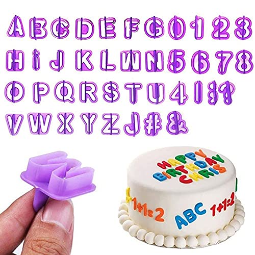 UpTuoLi Fondant Letter cutters, Alphabet cutters, Letter and Number