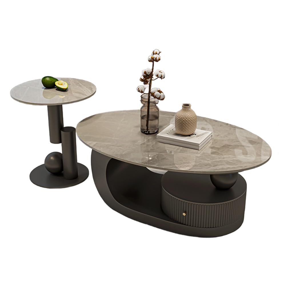 ◆イタリア製 輸入家具入荷　天板大理石　オーバル型(楕円形) サイドテーブル　③ ◇イタリア製 輸入家具入荷 天板大理石 サイドテーブルオーバル型(楕円