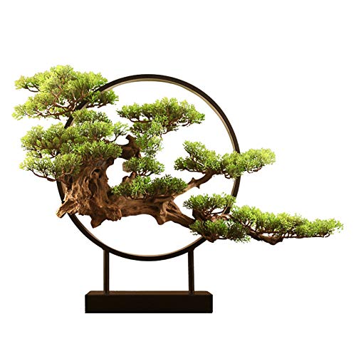 bonsai artificial realista Decoración del hogar Regalos Realista Faux Bonsai Tree con LED Luz China Zen Plantas de interior artificiales for la sala de estar de la sala de estar Decoración de la ofici