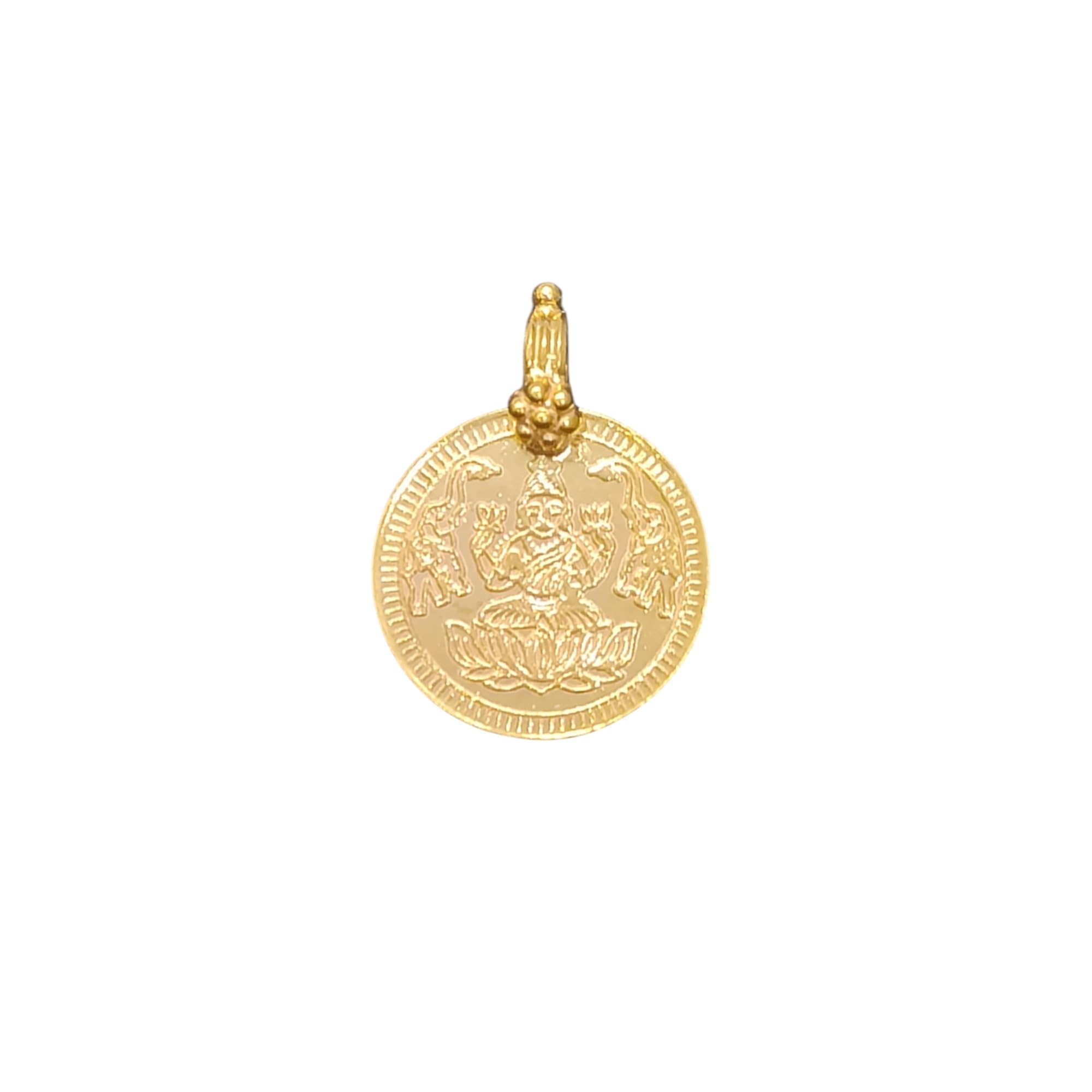 92.5 Silver Lakshmi Kasu Pendant, Gold Polished | Dual-Sided Lakshmi & Sita Ram Design | Ideal Akshaya Tritiya Gift | Kasula Peru for Chains, Haram, Mangalsutra-image-13