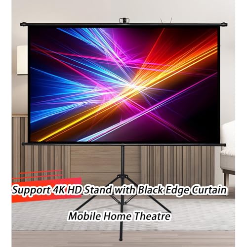 Pantalla de proyector con trípode 60" 16:9 portátil miniatura 6