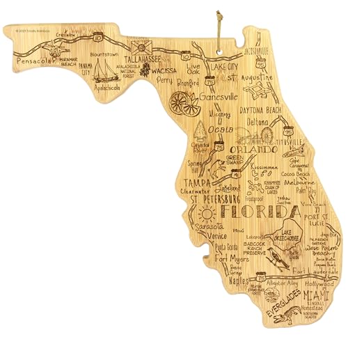 Tabla de cortar forma de Florida en bambú miniatura 1