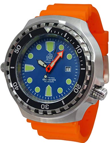 XXL 52mm - 1000m -Military Diver Watch Tauchmeister with Sapphire Glass and Helium velve T0323OR