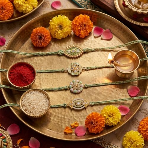 Image of FINEMOE Rakhi Set for Brother, Raksha Bandhan Gifts | Skin Friendly Adjustable Tie, Rakhdi Festival