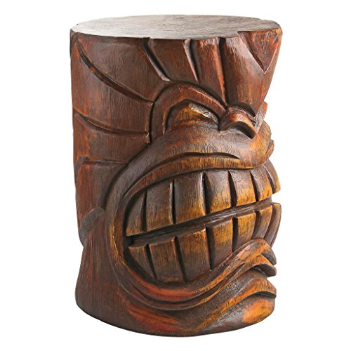 Design Toscano Db383038 The Grande Tiki God Kanaloa Teeth Side Table Statue, 20 Inch, Woodtone #TOP3