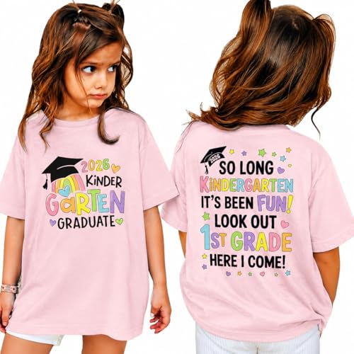 Last Day of School Shirt for Kids Boys Girls Kindergarten Graduation Tshirt Funny End of Year Student Vacation Top
