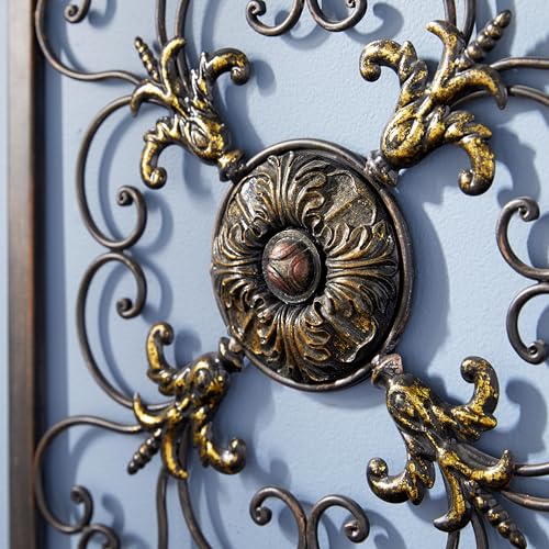 Deco 79 91561 Metal Fleur De Lis Home Wall Decor Wire Scroll Wall Sculpture thumb #1
