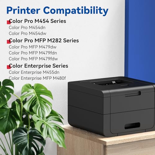 Image of 414A Black Toner Cartridge Compatible for HP M479fdw Toner Cartridges 2Pack | W2020A Use for Color MFP M479 M479fdw, Pro M454, Enterprise M455dn, MFP M480f Series Printers, Black 2400 Pages