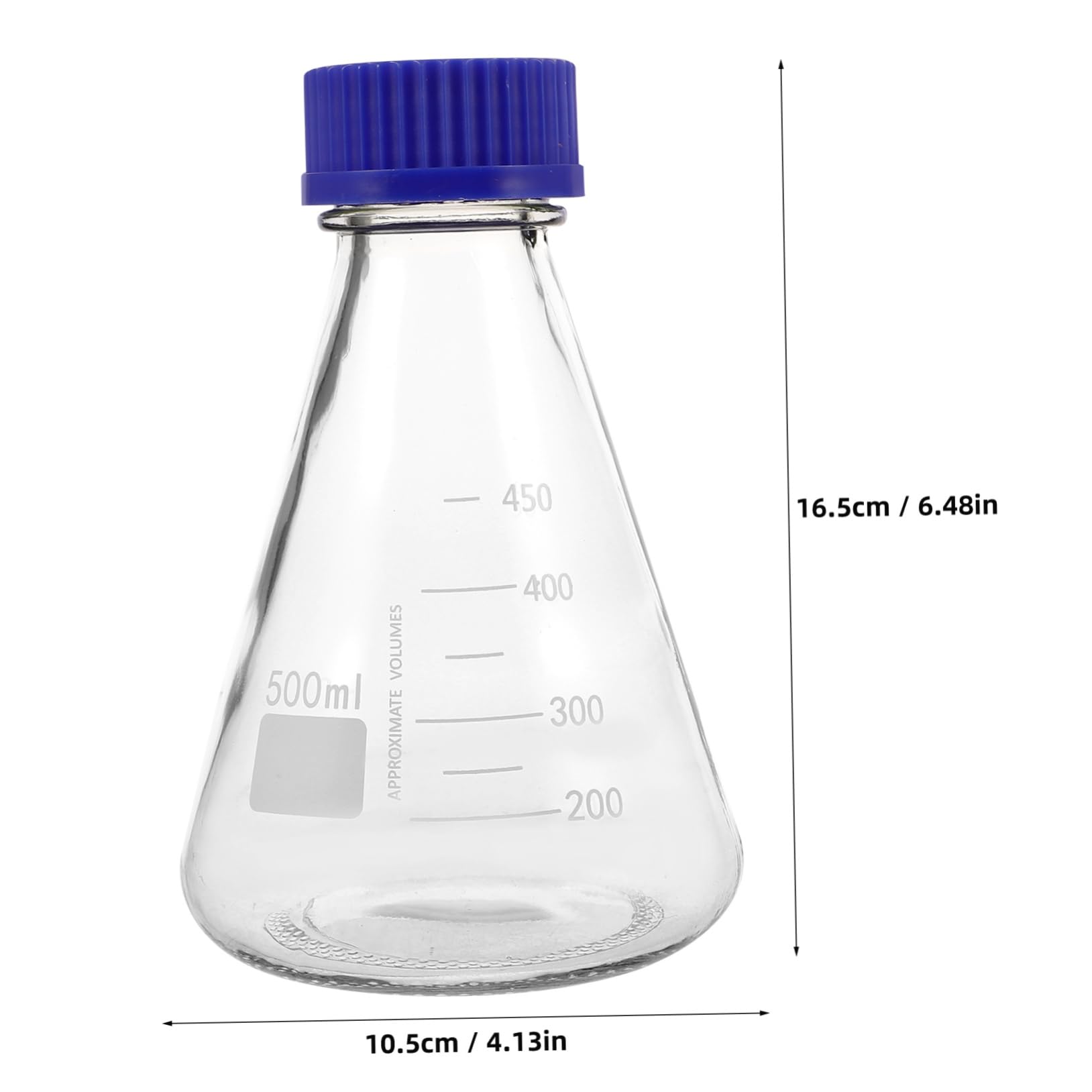 FUNOMOCYA Stable High- Screw-Mouth Flask 500ml Laboratory Glassware Chemistry Flask Calibrated Measurement