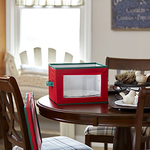 image for Household Essentials 536RED Holiday China Storage Chest with Lid and H