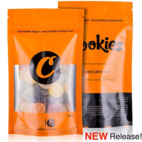 BEST Designs | 50 PACK | Smell Proof Mylar Cookies Bags | 4x7