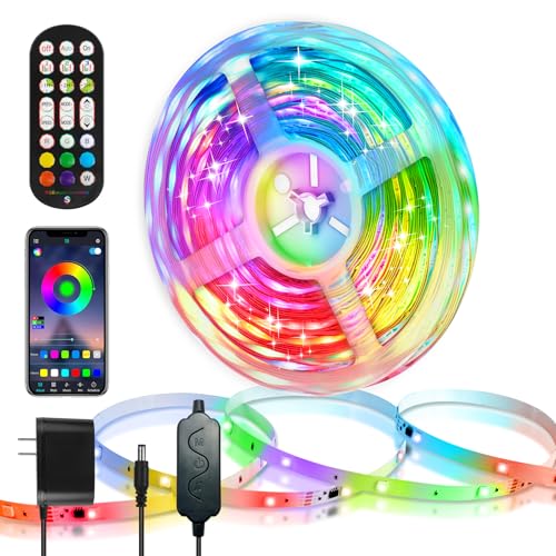 Tira de LED RGB IC 10 metros con control remoto y app miniatura 1