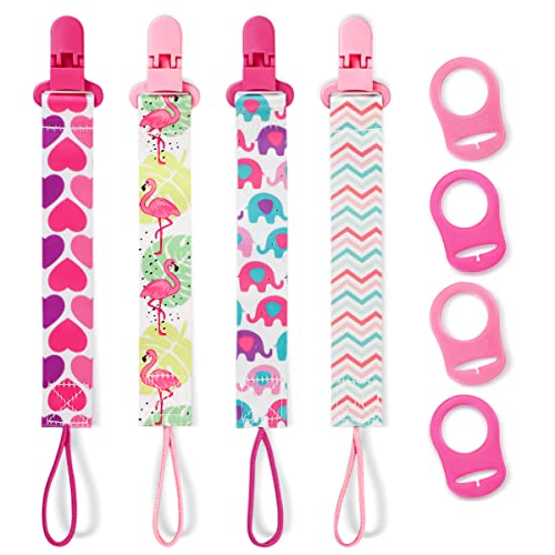 ETETOO Cinghie per giocattoli per bambini – Confezione da 5 regolabili catenella ciuccio e cordino ciuccio per passeggini, seggioloni, culle, silicone alimentare, senza BPA, multicolore