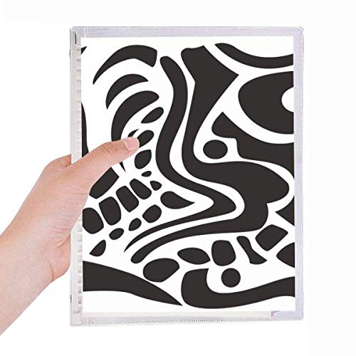Carnet de notes abstrait à feuilles en spirale Egypte rigide écriture confortable monochrome