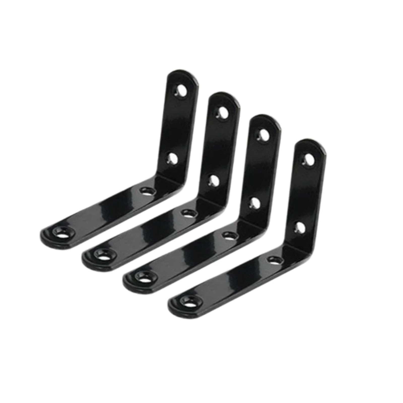 Shelf Bracket 4PCS Thickened L-Shaped Bracket Floating Shelf Corner Support Metal Joint Angle for Hanging(100x64mm)