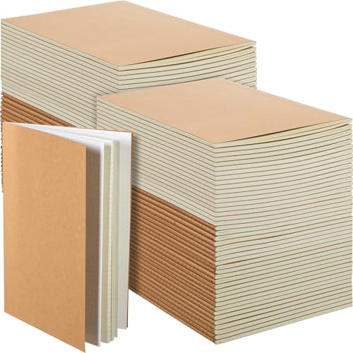 Image of Mimorou 100 Pcs A5 Journals Notebooks Bulk,Brown,Dot