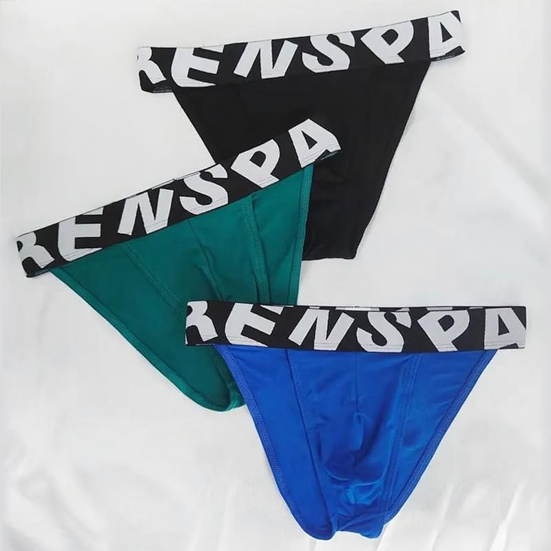 3Pcs Men's Underwear, Lightweight High Stretch, Solid Color Briefs, Comfortable Underwear