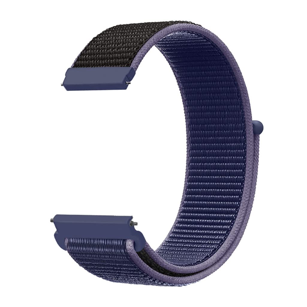XIAOFEIGUN Nylon Watch Straps, Hook and Loop Closure, Quick Release, Replacement Sport Bands 20mm 22mm, Replacement Watch Strap for Men and Women (Color : Purple, Size : 22mm)