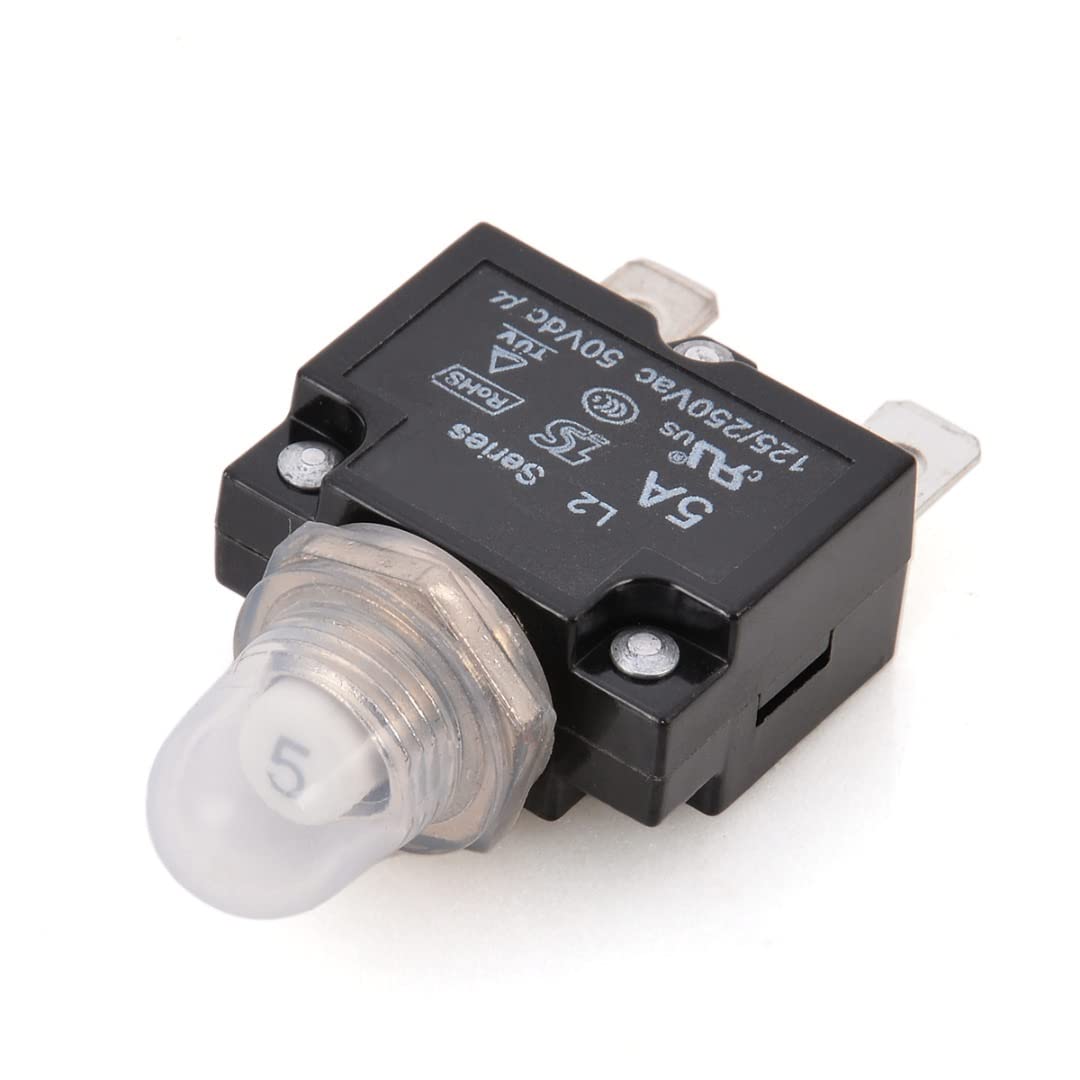 Disyuntor Térmico DC 12V/24V 20A – Reinicio Automático, Perno Cubierto, Para Coche Y RV