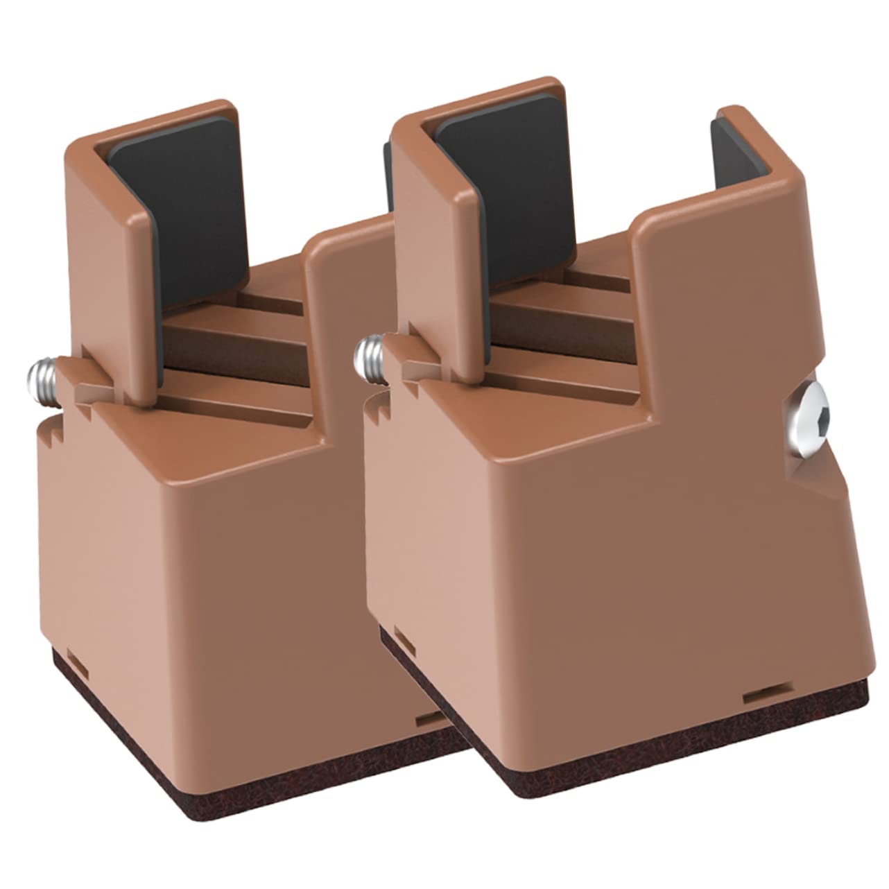 HEALEEP 2pcs Adjustable Desk and Bed Riser Blocks Height Extenders for Furniture Legs Compatible Elevation for Easy Cleaning and Enhanced Stability