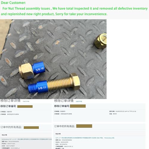 Image of 5 /8 inch x 2 inch Hex Head Bolt by Color Galvanization with Nylon Lock nut and Large Size Washer Assortment Kit,Alloy Steel,Grade 5.(6pcs Pack). by Metalsuberg