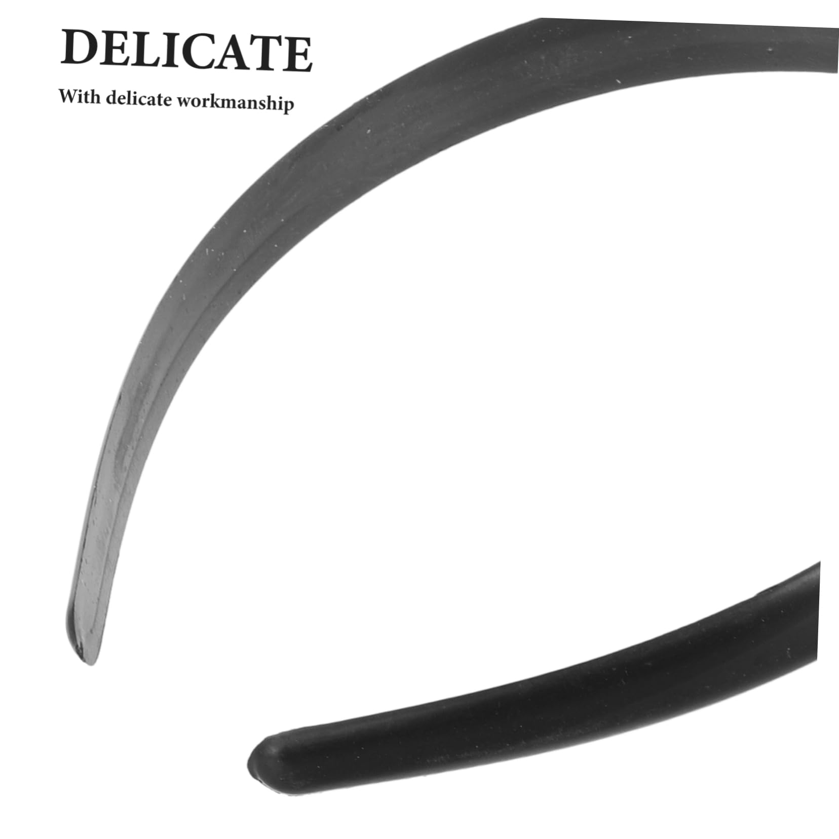 Diademas Sencillas Ligereza y Sujeción Cómoda de Plástico Negro de 15 Mm sin Dientes Paquete de 50 Aro Pelo Femenino para Uso Diario