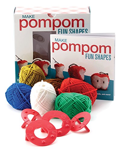 Make Pompom Fun Shapes: Creative Craft Kit-Includes yarn, templates, and instructions for making fruit, dolls, ornaments, and more! - Featuring a 16-page book with instructions and ideas