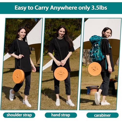 Image of ALEVMOOM Upgraded XXL 50 Portable Collapsible Stool with Cushion,Telescoping Folding Stool for Adults,Yet More Sturdy Camping Stool with Load Capacity 1000lbs,for Outdoor Garden Hiking BBQ
