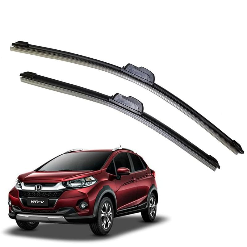 Image of Audio WHeels Perfect Fitting Frameless Windshield 100% Scratch Proof Cleaning Water Repellant Silicon Car Wiper Blades For Equipment Replacement, Set of 2 (D-24 inch & P-16 inch)