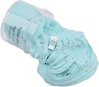 Blue Latte Butter Slime,Coffe Cup Scented Slime,Strechy Non-Sticky, Stress Relief Toy for Girls and Boys