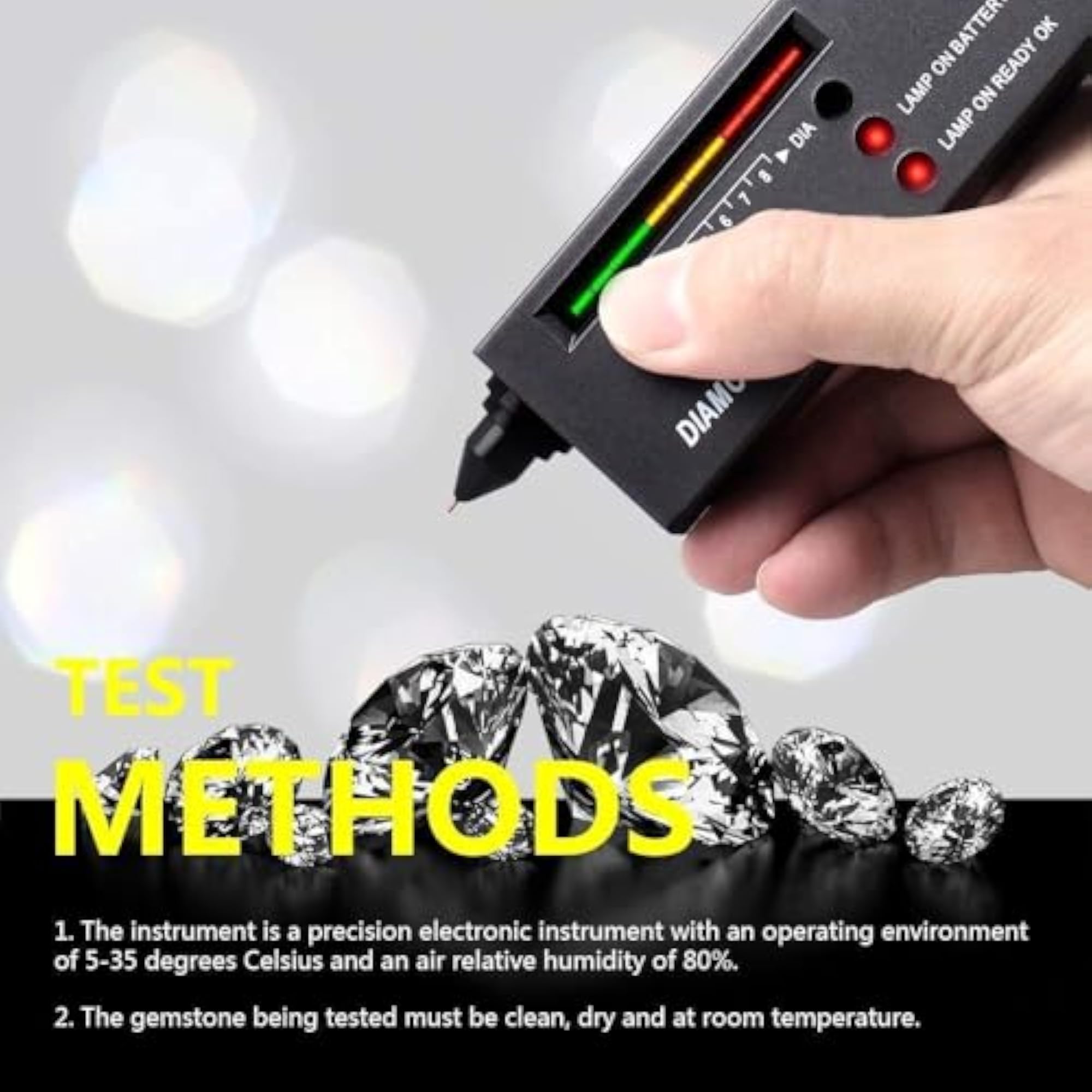Diamond Tester with LED Magnifying Glasses, Jeweler Tool Kit