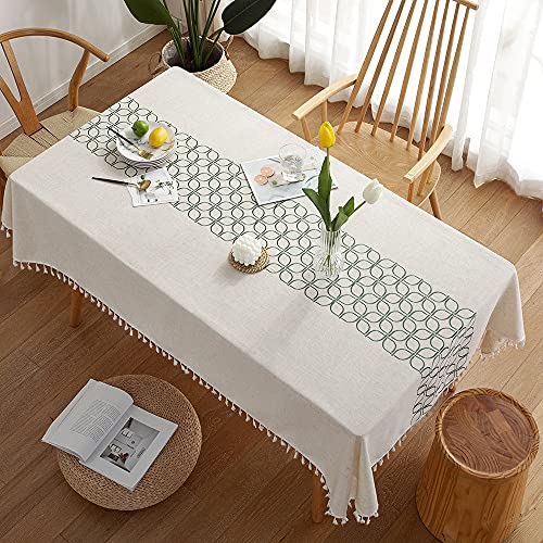 Nappe rectangulaire élégante table de cuisine salle à manger décoration table 140x259cm C - 3