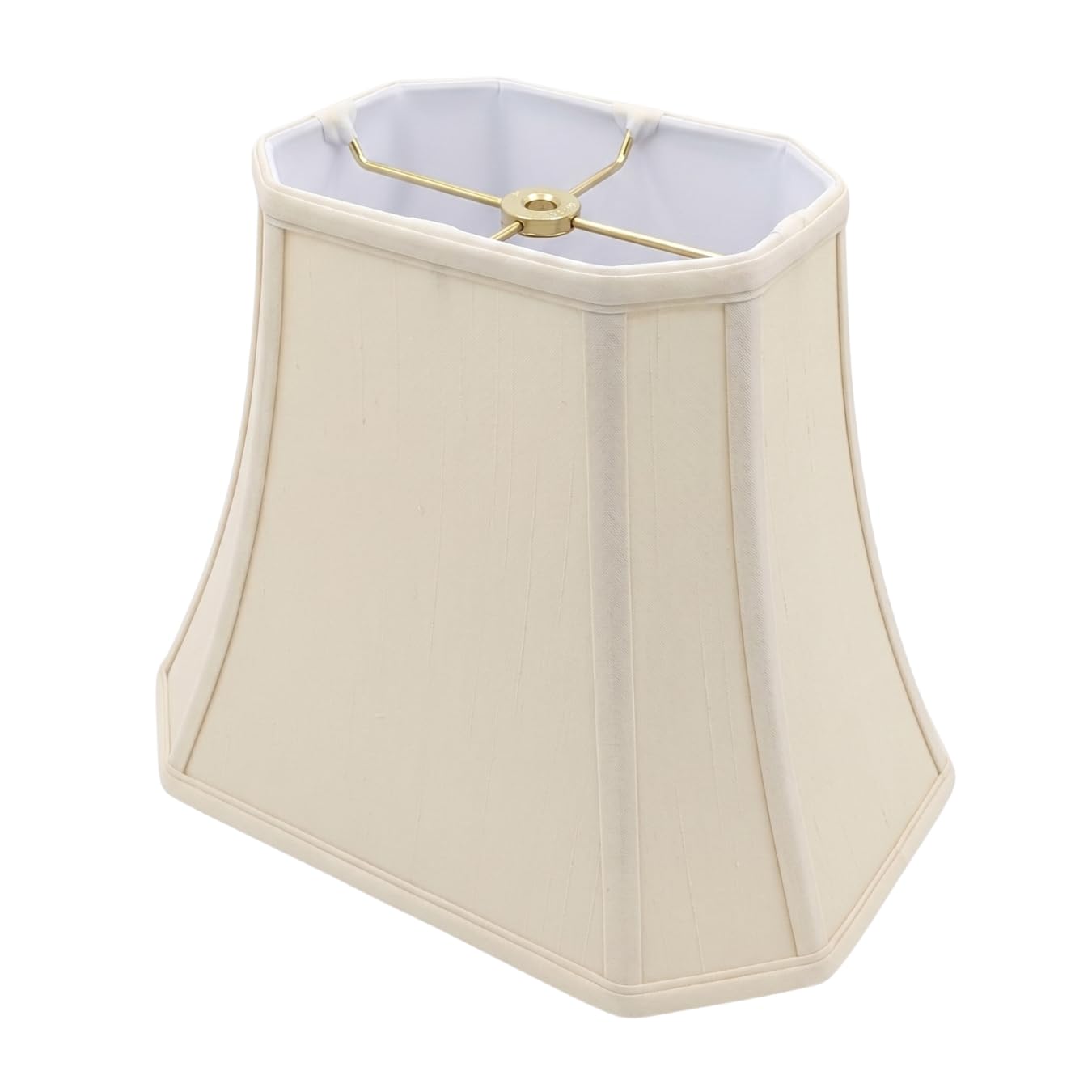 Royal Designs Rectangle Cut Corner Lamp Shade - Eggshell -(5 x 6.5) x (8 x 12) x 10