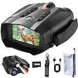 Koolertron 暗視ゴーグル 暗視鏡 ナイトビジョンゴーグル 充電式 デジタルナイトビジョン 5W IR 赤外線 暗視撮影 1台2役 照明ライト付 3インチ 10Xデジタルズーム 32GB TF カード付き 大人用デジタル サバゲー 動物観察 夜釣り キャンプ (HWDZ02)