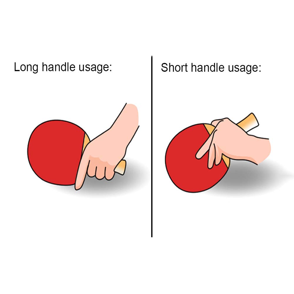 Raquette De Ping-Pong Manche Long FL - Bois 7 Plis, Contrôle Puissant, Vitesse Rapide - Pour Jeu Offensif Et Défensif (Rose)