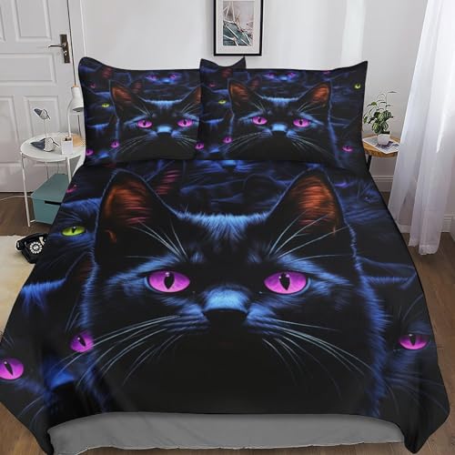 HMLTD Patrón Colonia de Gatos para Dormitorio Funda De EdRojoón...