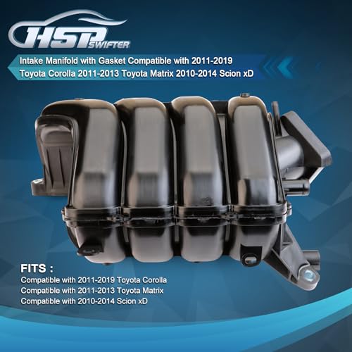 Image of Intake Manifold with Gasket Compatible with 2011-2019 Toyota Corolla 2011-2013 Toyota Matrix 2010-2014 Scion xD OE 17120-0T012 17120-37022