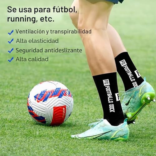 Miniatura 6 de Avabest Lot De 2 Pares De Calcetines Antideslizantes Para Fútbol Para Mujeres, Niños Y Adolescentes - Calcetines Deportivos Antideslizantes Para Baloncesto, Carrera, Ciclismo, Tenis, Blanco, 39-46