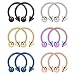 Ruifan 12PCS Assorted Colors Surgical Steel CBR Nose Septum Horseshoe Nipple Earring Eyebrow Tongue Lip Piercing Ring with 5mm Balls & Spikes 14G 14mm