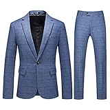 Best Suits For Men - Mens Plaid Suit Tweed Slim Fit 2 Piece Review 