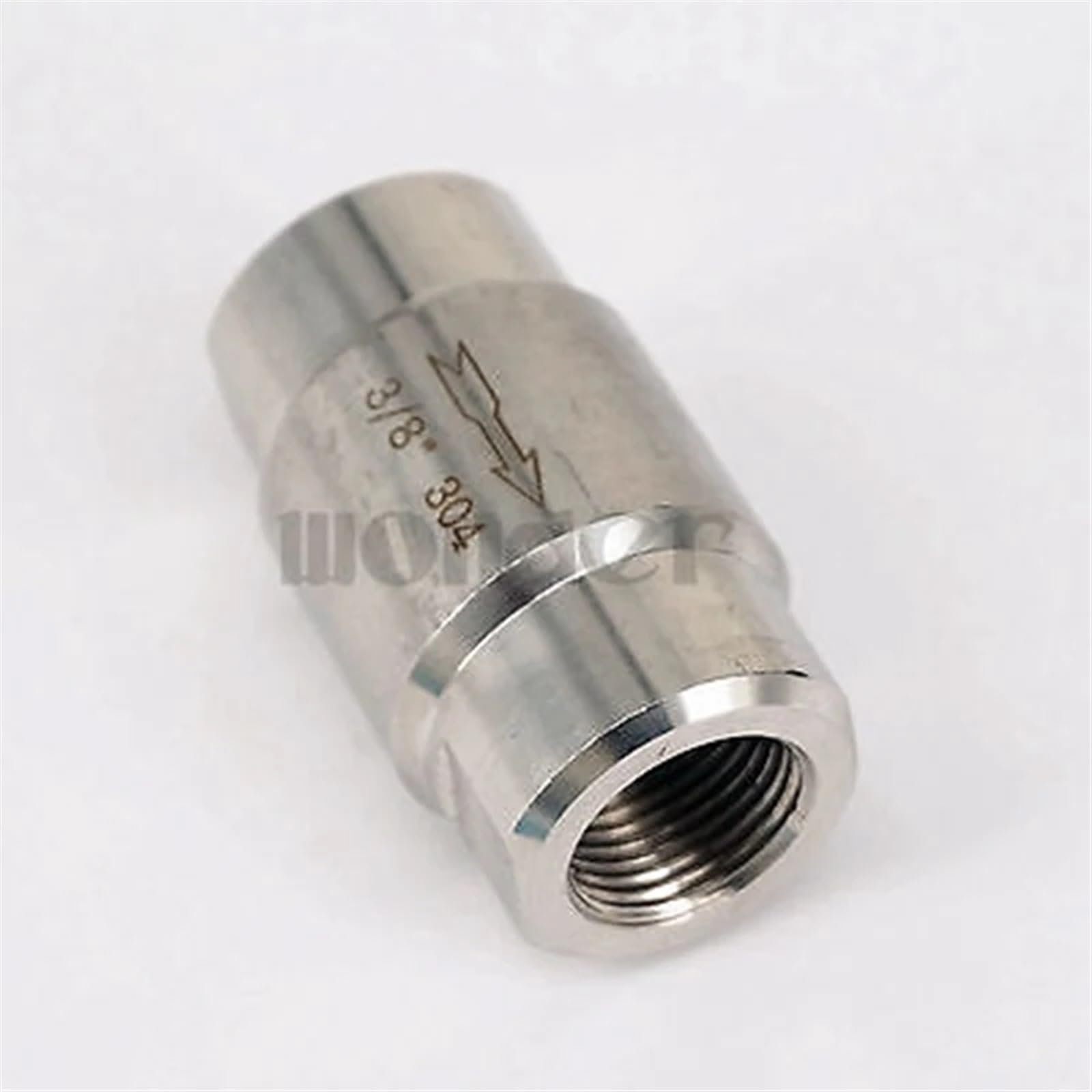 Valvola di ritegno unidirezionale con valvola a molla in linea non ritorno da 3/8" femmina in acciaio inossidabile 304 64 bar