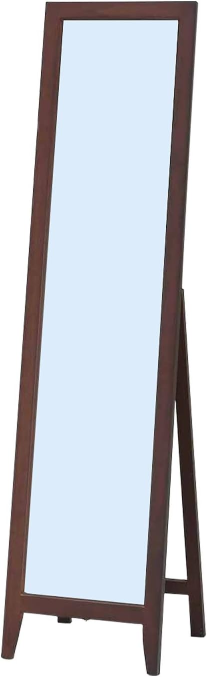 Kings Brand Walnut Finish Solid Wood Frame Floor Mirror