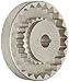 Martin 6S 1 1/2 Quadraflex Coupling Flange, Sintered Steel, Inch, 1.5" Bore A, 1.5" Bore B, 4" OD, 1.625" Length