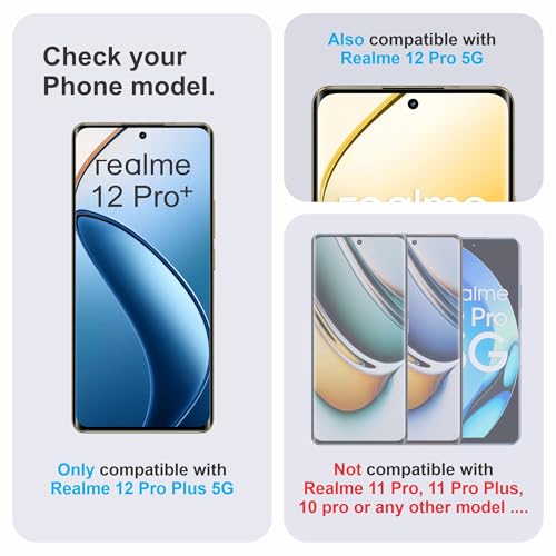 Image of TPU hydrogel Edge to Edge Screen Protector Guard For Realme 12 Pro and Realme 12 Pro Plus (6.7 Inch) With Installation Kit | Fingerprint Compatible | Edge to Edge Coverage