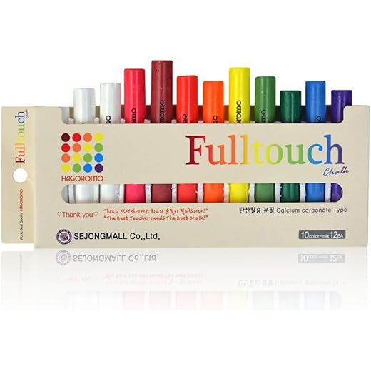 HAGOROMO Fulltouch Color Chalk 12 Pcs