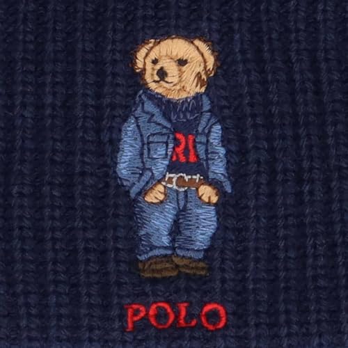 Image of POLO RALPH LAUREN Men's Solid Denim Bear Beanie